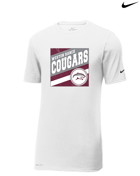 Weston Ranch HS Football Square - Mens Nike Cotton Poly Tee