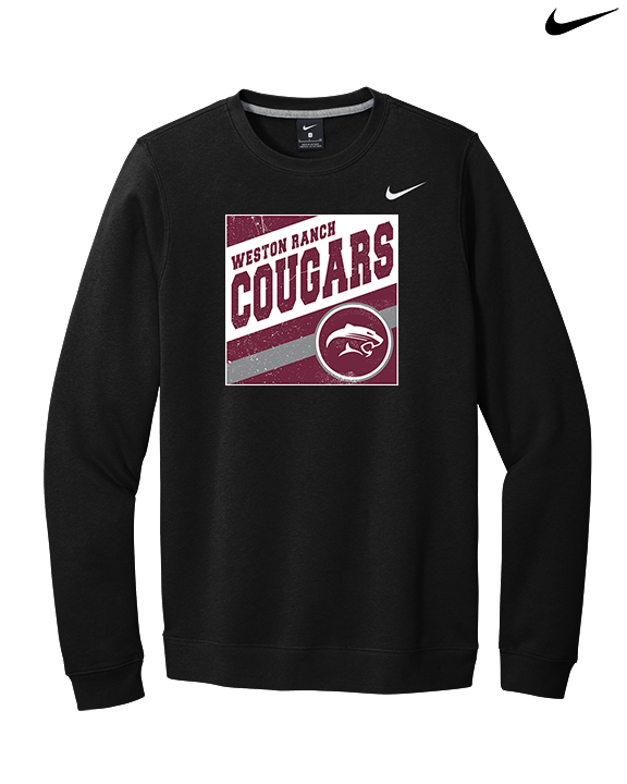 Weston Ranch HS Football Square - Mens Nike Crewneck