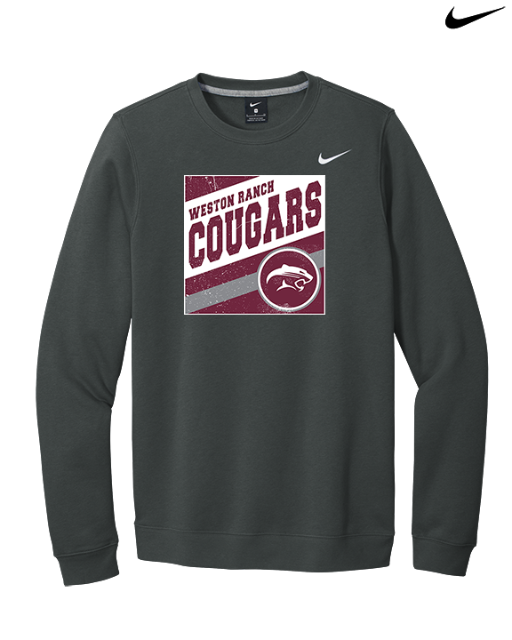 Weston Ranch HS Football Square - Mens Nike Crewneck