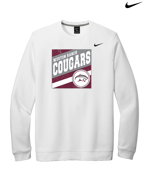 Weston Ranch HS Football Square - Mens Nike Crewneck