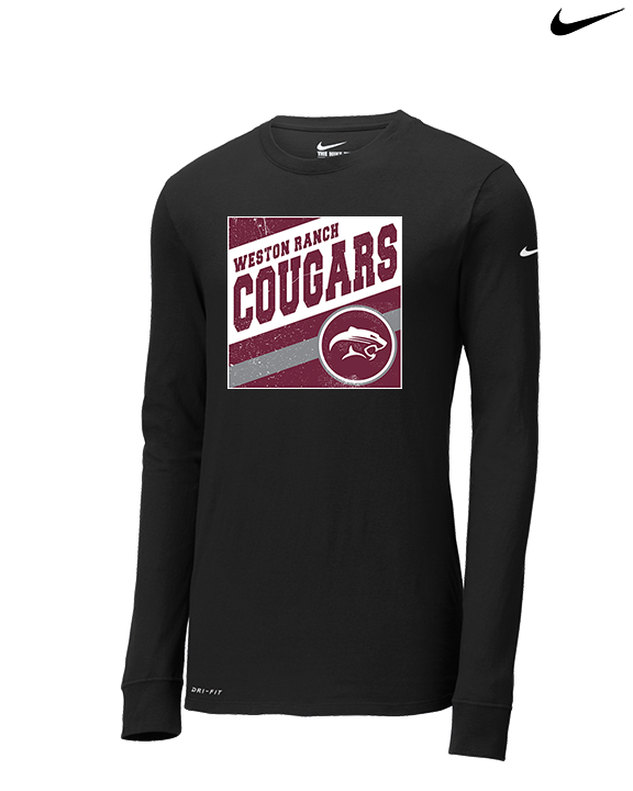 Weston Ranch HS Football Square - Mens Nike Longsleeve