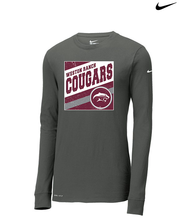 Weston Ranch HS Football Square - Mens Nike Longsleeve