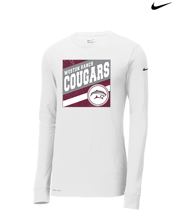 Weston Ranch HS Football Square - Mens Nike Longsleeve
