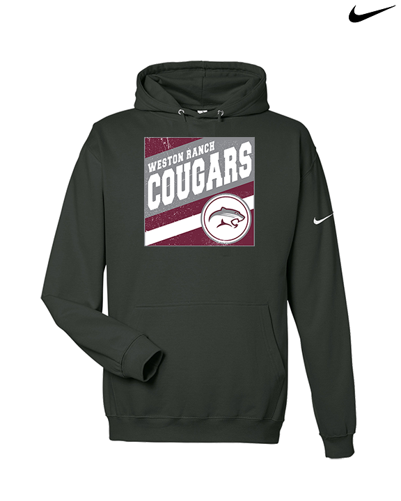 Weston Ranch HS Football Square - Nike Club Fleece Hoodie