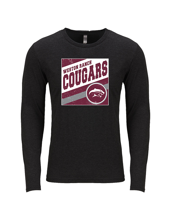 Weston Ranch HS Football Square - Tri-Blend Long Sleeve