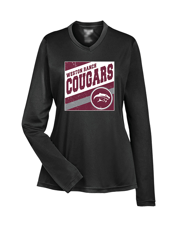 Weston Ranch HS Football Square - Womens Performance Longsleeve
