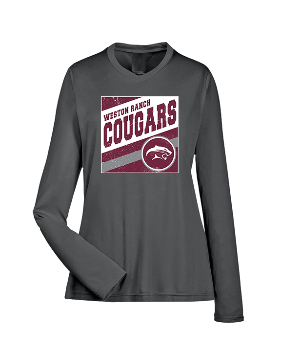 Weston Ranch HS Football Square - Womens Performance Longsleeve