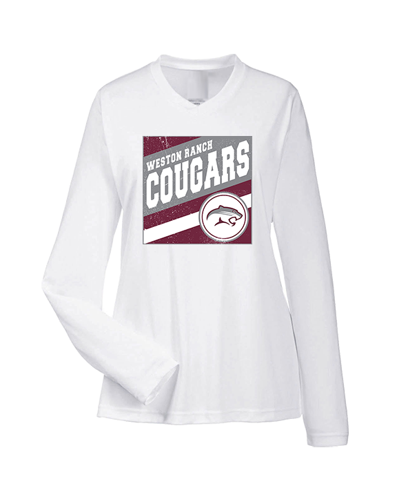 Weston Ranch HS Football Square - Womens Performance Longsleeve