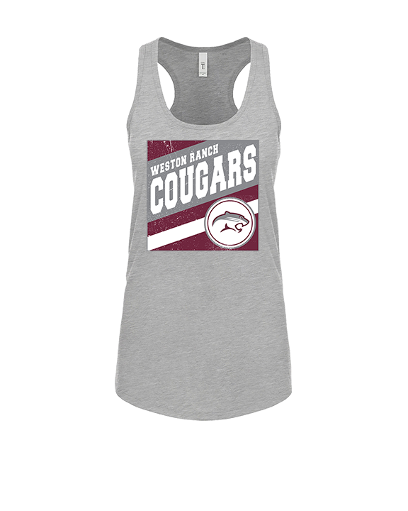 Weston Ranch HS Football Square - Womens Tank Top