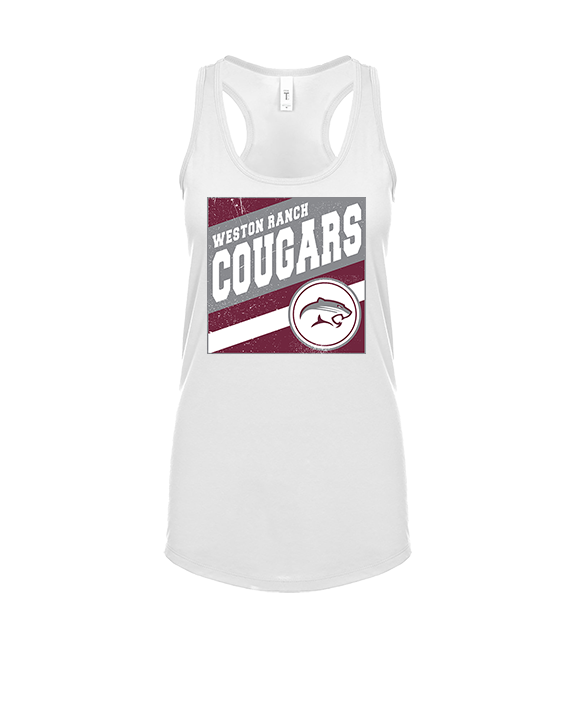 Weston Ranch HS Football Square - Womens Tank Top