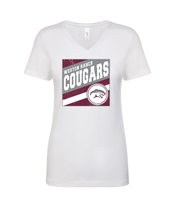 Weston Ranch HS Football Square - Womens Vneck