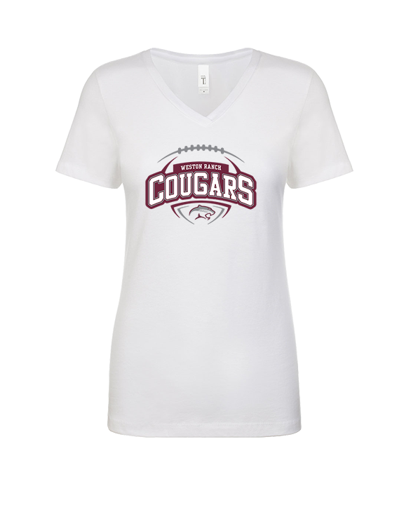 Weston Ranch HS Football Toss - Womens Vneck