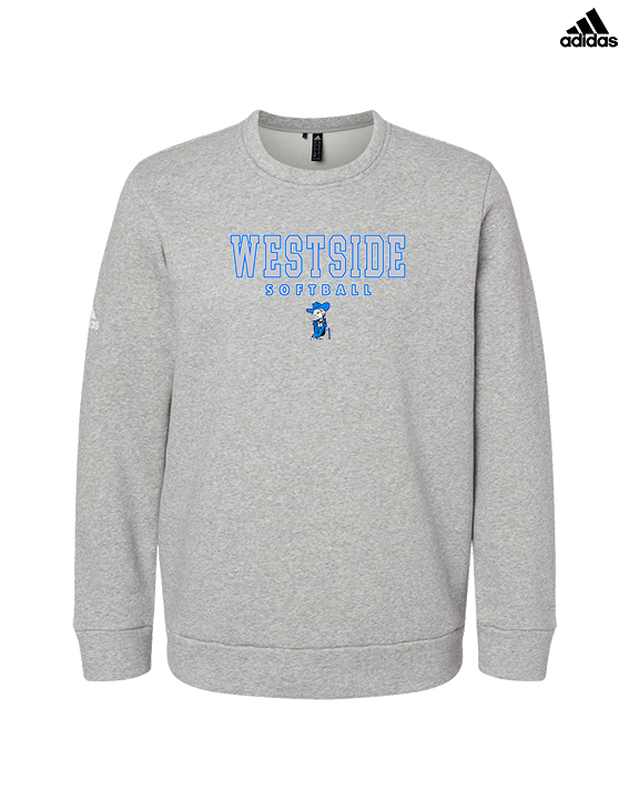 Westside HS Softball Block - Mens Adidas Crewneck