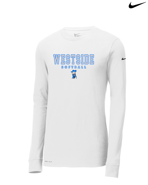 Westside HS Softball Block - Mens Nike Longsleeve