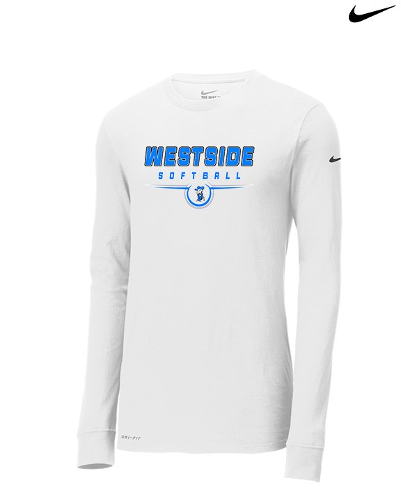 Westside HS Softball Design - Mens Nike Longsleeve
