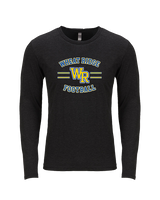Wheat Ridge HS Football Curve - Tri-Blend Long Sleeve