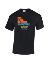 Where2Next Hoops Basketball Eat Sleep - Cotton T-Shirt
