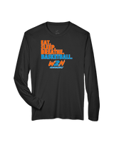 Where2Next Hoops Basketball Eat Sleep - Performance Longsleeve