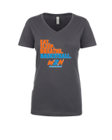 Where2Next Hoops Basketball Eat Sleep - Womens Vneck