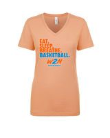Where2Next Hoops Basketball Eat Sleep - Womens Vneck