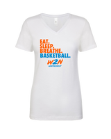 Where2Next Hoops Basketball Eat Sleep - Womens Vneck
