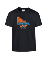 Where2Next Hoops Basketball Eat Sleep - Youth Shirt