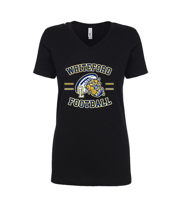 Whiteford HS Football Curve - Womens Vneck