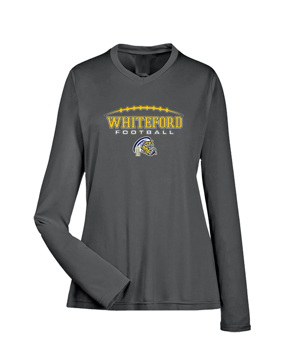 Whiteford HS Football Logo Custom 01 - Womens Performance Longsleeve