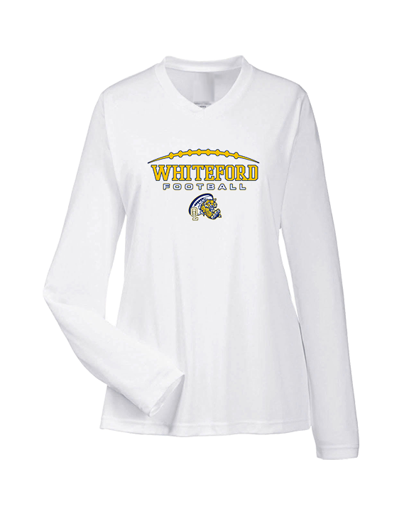Whiteford HS Football Logo Custom 01 - Womens Performance Longsleeve