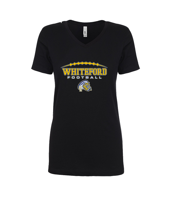 Whiteford HS Football Logo Custom 01 - Womens Vneck