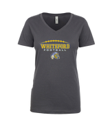 Whiteford HS Football Logo Custom 01 - Womens Vneck