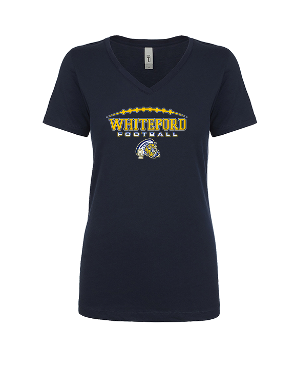 Whiteford HS Football Logo Custom 01 - Womens Vneck