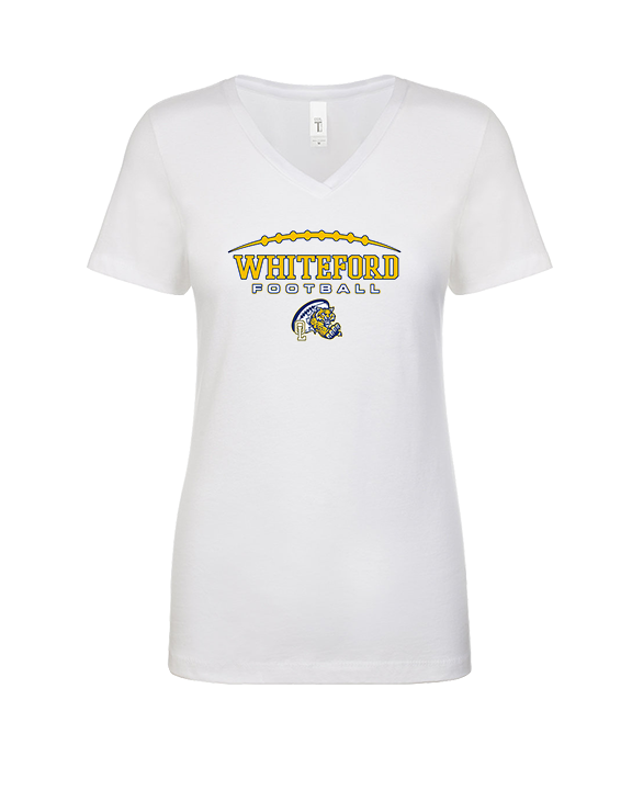 Whiteford HS Football Logo Custom 01 - Womens Vneck