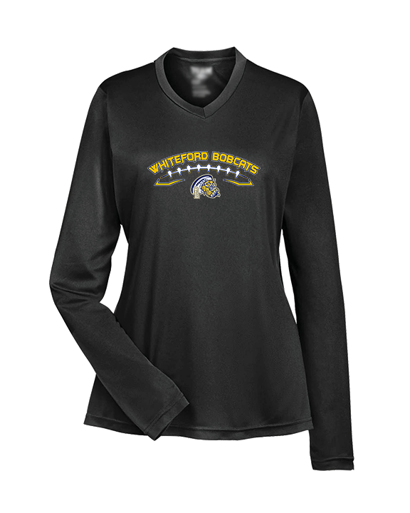 Whiteford HS Football Logo Custom 02 - Womens Performance Longsleeve