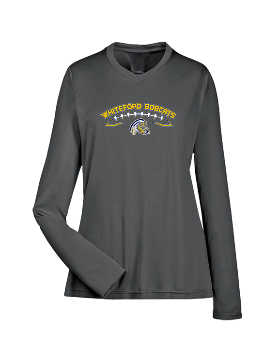 Whiteford HS Football Logo Custom 02 - Womens Performance Longsleeve