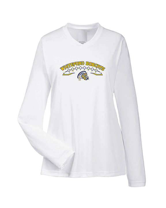 Whiteford HS Football Logo Custom 02 - Womens Performance Longsleeve