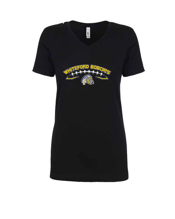 Whiteford HS Football Logo Custom 02 - Womens Vneck