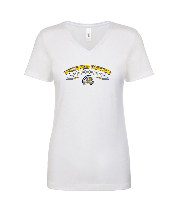 Whiteford HS Football Logo Custom 02 - Womens Vneck