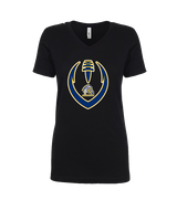 Whiteford HS Football Full Football - Womens Vneck