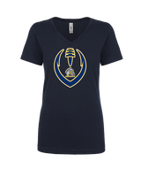 Whiteford HS Football Full Football - Womens Vneck