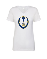 Whiteford HS Football Full Football - Womens Vneck