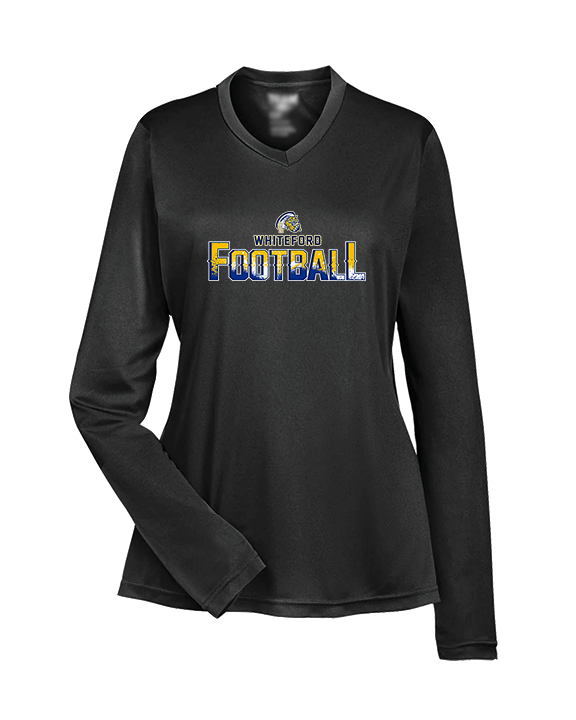 Whiteford HS Football Splatter - Womens Performance Longsleeve