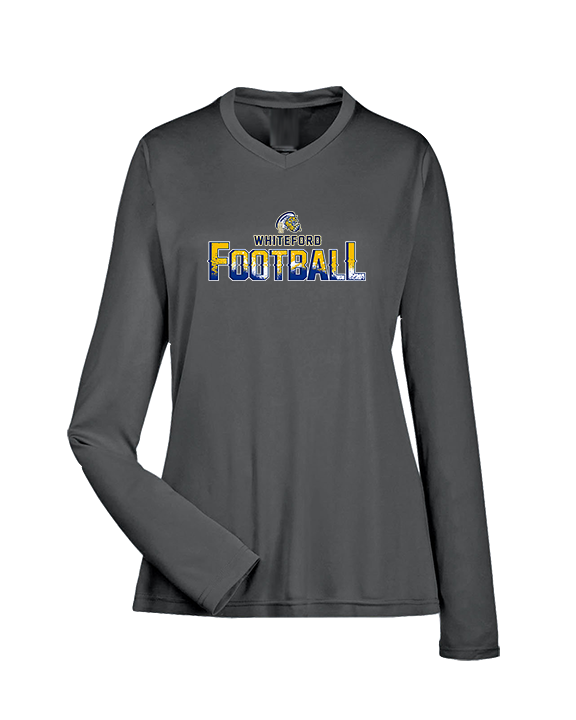 Whiteford HS Football Splatter - Womens Performance Longsleeve