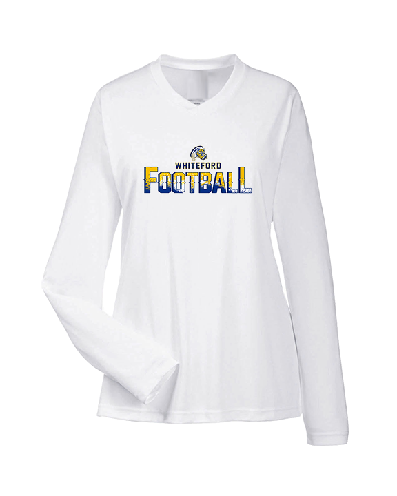 Whiteford HS Football Splatter - Womens Performance Longsleeve