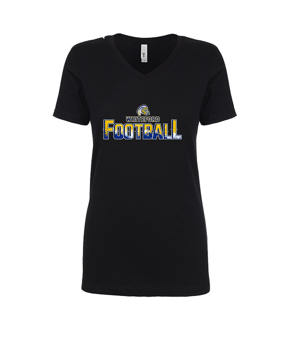 Whiteford HS Football Splatter - Womens Vneck