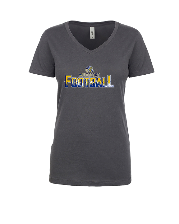 Whiteford HS Football Splatter - Womens Vneck