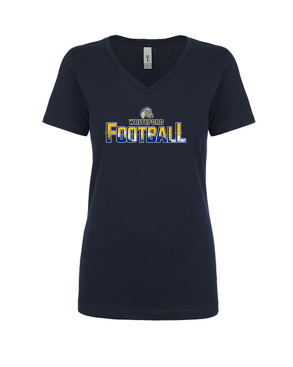 Whiteford HS Football Splatter - Womens Vneck