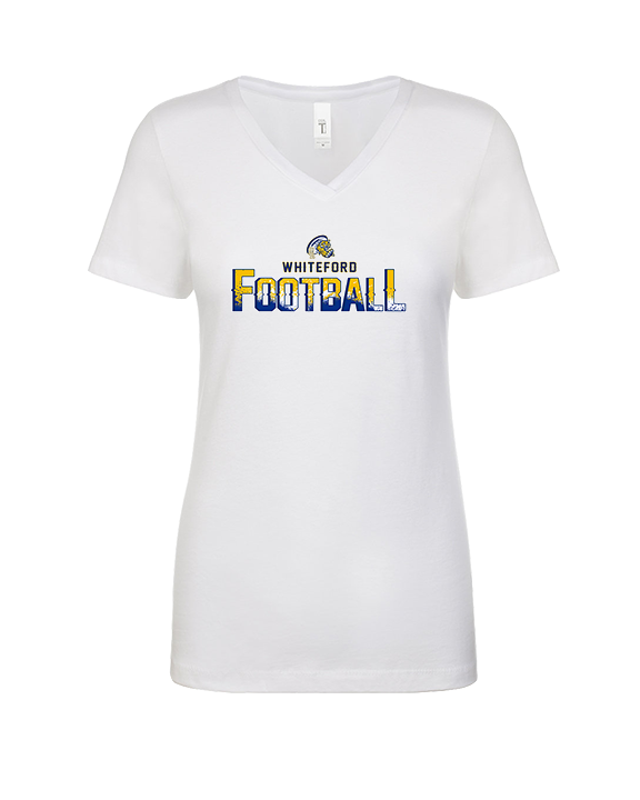 Whiteford HS Football Splatter - Womens Vneck