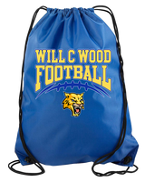 Will C Wood HS Football Football - Drawstring Bag