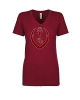 Wiregrass Ranch HS Football Full Football - Womens Vneck